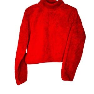 Heart Hips Red Teddy Jacket Sweater